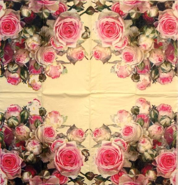 433 Roses - 3-ply - Ambiente - Handkerchief